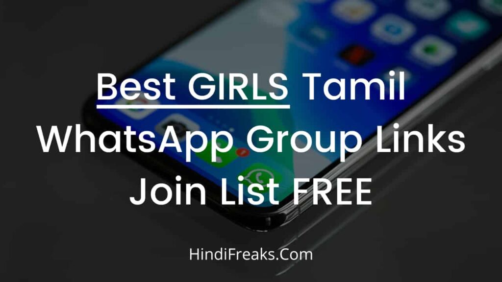 GIRLS Tamil WhatsApp Group Links Join List FREE