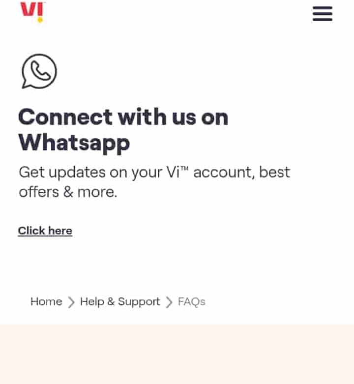 Vi WhatsApp Chat